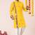 Yellow pure rayon navratri special premium designer kurta pyjama