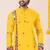Yellow pure rayon navratri special premium designer kurta pyjama