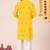 Yellow pure rayon navratri special premium designer kurta pyjama