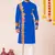 Blue pure rayon navratri special premium designer kurta pyjama