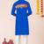 Blue pure rayon navratri special premium designer kurta pyjama