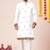 White pure rayon navratri special premium designer kurta pyjama