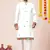White pure rayon navratri special premium designer kurta pyjama
