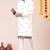 White pure rayon navratri special premium designer kurta pyjama