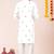 White pure rayon navratri special premium designer kurta pyjama