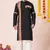 Black pure rayon navratri special premium designer kurta pyjama