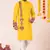 Yellow pure rayon navratri special premium designer kurta pyjama