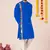 Blue pure rayon navratri special premium designer kurta pyjama