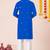 Blue pure rayon navratri special premium designer kurta pyjama