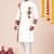 White pure rayon navratri special premium designer kurta pyjama