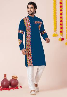 Rama pure rayon navratri special premium designer kurta pyjama 1