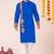 Blue pure rayon navratri special premium designer kurta pyjama