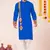 Blue pure rayon navratri special premium designer kurta pyjama