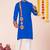 Blue pure rayon navratri special premium designer kurta pyjama