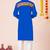 Blue pure rayon navratri special premium designer kurta pyjama