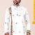 White pure rayon navratri special premium designer kurta pyjama