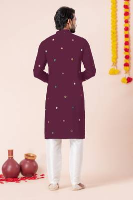 Wine pure rayon navratri special premium designer kurta pyjama 3