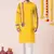 Yellow pure rayon navratri special premium designer kurta pyjama