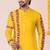 Yellow pure rayon navratri special premium designer kurta pyjama