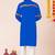 Blue pure rayon navratri special premium designer kurta pyjama