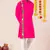 Pink pure rayon navratri special premium designer kurta pyjama