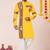 Yellow pure rayon navratri special premium designer kurta pyjama