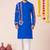 Blue pure rayon navratri special premium designer kurta pyjama