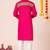 Pink pure rayon navratri special premium designer kurta pyjama