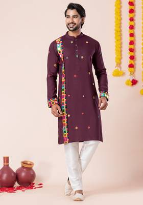 Wine pure rayon navratri special premium designer kurta pyjama 2