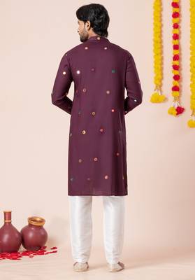 Wine pure rayon navratri special premium designer kurta pyjama 3