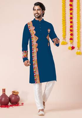 Rama pure rayon navratri special premium designer kurta pyjama 1