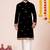 Black pure rayon navratri special premium designer kurta pyjama