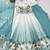 Blue White Ombre Anarkali Dress with Dupatta