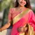 rani pink maharastrian paithani silk blend saree