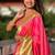 rani pink maharastrian paithani silk blend saree