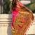 rani pink maharastrian paithani silk blend saree