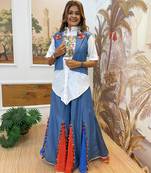 Beautiful Embroidery work Pure Cotton Fabric Full Stitched with Shirt Palazzo Set