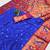 navy blue paithani silk blend saree