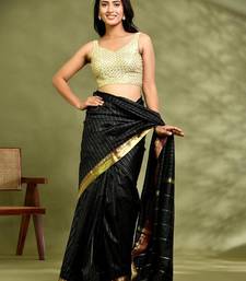 Amodini Designer Studio Golden Pearl Cutdana Sleeveless Padded Blouse