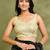 Amodini Designer Studio Golden Pearl Cutdana Sleeveless Padded Blouse