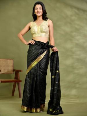Golden Pearl Cutdana Sleeveless Padded Blouse 2