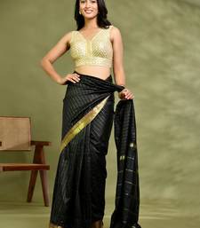 Amodini Designer Studio Golden Pearl Cutdana Sleeveless Padded Blouse