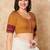 Mustard Pure Cotton Round Neck Readymade Blouse