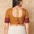 Mustard Pure Cotton Round Neck Readymade Blouse