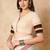 Cream Pure Cotton V Neck Readymade Blouse
