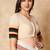 Cream Pure Cotton V Neck Readymade Blouse