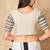 Off White Pure Cotton Round Neck Readymade Long Blouse
