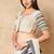 Off White Pure Cotton Round Neck Readymade Long Blouse