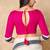 Pink Pure Cotton Boat Neck Readymade Blouse