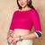 Pink Pure Cotton Boat Neck Readymade Blouse